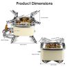 13000W Portable Windproof Camping Stove Five-Head Gas Cooking Burner With Piezo Ignition Stepless Flame Control Fit For Iso-Butane, Propane, Butane Fu