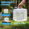 10L/2.64Gal Collapsible Water Container With Spigot Foldable Water Storage Bag With Handle Portable Camping Water Jug For Hiking Rv Emergency Prepared
