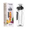Fruit Infuser Water Bottle Juice Shaker Sport w/ Flip Top Lid Anti-Slip Grips For Office Home Sport Running Walking Hiking