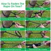 Camping Hammock with Mosquito Net 3-in-1 Portable Hammock Tent with BuiltIn Mosquito Net Dual-Way Zippers 440lbs Capacity Attached Storage Pocket for