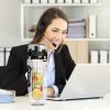 Fruit Infuser Water Bottle Juice Shaker Sport w/ Flip Top Lid Anti-Slip Grips For Office Home Sport Running Walking Hiking