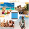 82.6x78.7in Sand Proof Picnic Blanket Water Resistant Foldable Camping Beach Mat w/ 4 Anchors 1 Carry Bag For 2-3 People