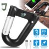 2200mAh Power Bank w/Emergency Flashlight Compass Carabiner-Shaped Hiking Camping Use