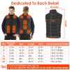 Heated Vest Electric USB Jacket Men Women Heating Coat Thermal Body Warmer Wear with 3 Temperature Levels