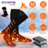 Heated Socks for Men Women Electric Heating Socks with APP Control 5000mAh Battery Rechargeable Thermal Socks Winter Warm Socks for Skiing Hiking Camp