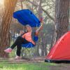 Foldable Beach Canopy Chair Sun Protection Camping Lawn Canopy Chair 330LBS Load Folding Seat w/ Cup Holder For Beach Poolside Travel Picnic
