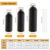 Sports Water Bottle Stainless Steel Vacuum-Insulated Drinking Cup w/ Straws Outdoor Cycling Hiking