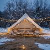 Oxford Bell Tent for Family Camping Spacious Yurt Tent with Stove Jack, 4 Season Glamping Shelter, Waterproof Oxford Hot Tent for 4-8 People