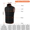 Heated Vest Men Women Heated Jacket with 23 Heating Zones 3 Heat Levels USB Powered Machine Washable for Winter Hiking Skiing Skating Outdoor Activiti
