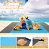 108x96.46in Sand Proof Picnic Blanket Water Resistant Foldable Camping Beach Mat w/ 4 Anchors 1 Carry Bag For 4-6 People