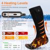Heated Socks for Men Women Electric Heating Socks with APP Control 5000mAh Battery Rechargeable Thermal Socks Winter Warm Socks for Skiing Hiking Camp