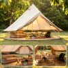 Oxford Bell Tent for Family Camping Spacious Yurt Tent with Stove Jack, 4 Season Glamping Shelter, Waterproof Oxford Hot Tent for 4-8 People