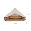 Oxford Bell Tent for Family Camping Spacious Yurt Tent with Stove Jack, 4 Season Glamping Shelter, Waterproof Oxford Hot Tent for 4-8 People