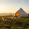 Oxford Bell Tent for Family Camping Spacious Yurt Tent with Stove Jack, 4 Season Glamping Shelter, Waterproof Oxford Hot Tent for 3-4 People