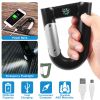 2200mAh Power Bank w/Emergency Flashlight Compass Carabiner-Shaped Hiking Camping Use