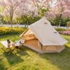 Oxford Bell Tent for Family Camping Spacious Yurt Tent with Stove Jack, 4 Season Glamping Shelter, Waterproof Oxford Hot Tent for 4-8 People