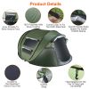 3-4 Person Pop Up Tent Automatic Setup Camping Tent Waterproof Instant Setup Tent with 2 Mosquito Net Windows Carrying Bag for Hiking Climbing Adventu