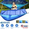 600lbs Load 2 Persons Hammock w/Mosquito Net Outdoor Hiking Camping Hommock Portable Nylon Swing Hanging Bed w/ Strap Hook Carry Bag