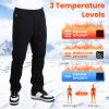 Winter Heated Pants for Men Women with 12 Heating Zones 5V USB Powered Heating Trouser with 3 Heating Levels Machine Washable for Outdoor Winter Activ