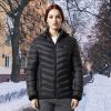 Heated Jacket Electric Heating Coat Lightweight Winter Hooded Jacket with 3-Level Heating Modes 8 Heating Zones Detachable Zipper Hood