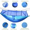 600lbs Load 2 Persons Hammock w/Mosquito Net Outdoor Hiking Camping Hommock Portable Nylon Swing Hanging Bed w/ Strap Hook Carry Bag