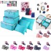 9Pcs Clothes Storage Bags Water-Resistant Travel Luggage Organizer Clothing Packing Cubes for Blouse Hosiery Stocking Underwear