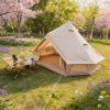 Oxford Bell Tent for Family Camping Spacious Yurt Tent with Stove Jack, 4 Season Glamping Shelter, Waterproof Oxford Hot Tent for 3-4 People