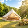 Oxford Bell Tent for Family Camping Spacious Yurt Tent with Stove Jack, 4 Season Glamping Shelter, Waterproof Oxford Hot Tent for 4-8 People