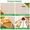 Oxford Bell Tent for Family Camping Spacious Yurt Tent with Stove Jack, 4 Season Glamping Shelter, Waterproof Oxford Hot Tent for 3-4 People