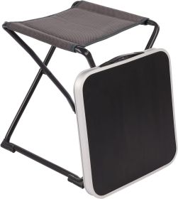3 in 1 Folding Camping Table, Stool, and Footrest, Lightweight Portable up to 300 LBS, Easy to Carry for Beach, Fishing, Trip, Picnic, Lawn (Color: 3 in 1-black-1set)