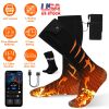 Heated Socks for Men Women Electric Heating Socks with APP Control 5000mAh Battery Rechargeable Thermal Socks Winter Warm Socks for Skiing Hiking Camp