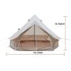 Oxford Bell Tent for Family Camping Spacious Yurt Tent with Stove Jack, 4 Season Glamping Shelter, Waterproof Oxford Hot Tent for 3-4 People