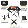 1Pc Foldable Camping Table Portable Picnic Table Lightweight Travel Desk with 2 Cup Holders Carrying Bag