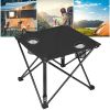 1Pc Foldable Camping Table Portable Picnic Table Lightweight Travel Desk with 2 Cup Holders Carrying Bag