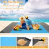 82.6x78.7in Sand Proof Picnic Blanket Water Resistant Foldable Camping Beach Mat w/ 4 Anchors 1 Carry Bag For 2-3 People