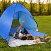 Pop Up Beach Tent Sun Shade Shelter Anti-UV Automatic Waterproof Tent Canopy for 2/3 Man w/ Net Window Storage Bag for Outdoor Beach Camping Fishing P