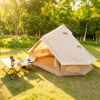 Oxford Bell Tent for Family Camping Spacious Yurt Tent with Stove Jack, 4 Season Glamping Shelter, Waterproof Oxford Hot Tent for 4-8 People