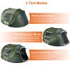 5-8 Person Pop Up Tent Automatic Setup Camping Tent Waterproof Instant Setup Tent with 4 Mosquito Net Windows Carrying Bag for Hiking Climbing Adventu