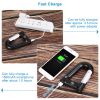 2200mAh Power Bank w/Emergency Flashlight Compass Carabiner-Shaped Hiking Camping Use