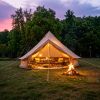 Oxford Bell Tent for Family Camping Spacious Yurt Tent with Stove Jack, 4 Season Glamping Shelter, Waterproof Oxford Hot Tent for 3-4 People