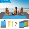 108x96.46in Sand Proof Picnic Blanket Water Resistant Foldable Camping Beach Mat w/ 4 Anchors 1 Carry Bag For 4-6 People
