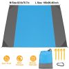 82.6x78.7in Sand Proof Picnic Blanket Water Resistant Foldable Camping Beach Mat w/ 4 Anchors 1 Carry Bag For 2-3 People