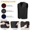 Heat Jacket Vest 3 Heating Gear Adjustable USB Heated Vest Warm Heat Coat Vest w/ 5 Heating Zones For Men Women Winter Outdoor Activity