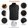Heated Vest Men Women Heated Jacket with 23 Heating Zones 3 Heat Levels USB Powered Machine Washable for Winter Hiking Skiing Skating Outdoor Activiti
